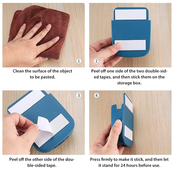 4 Pack Wall Mounted Storage Containers - Picture 5 of 7